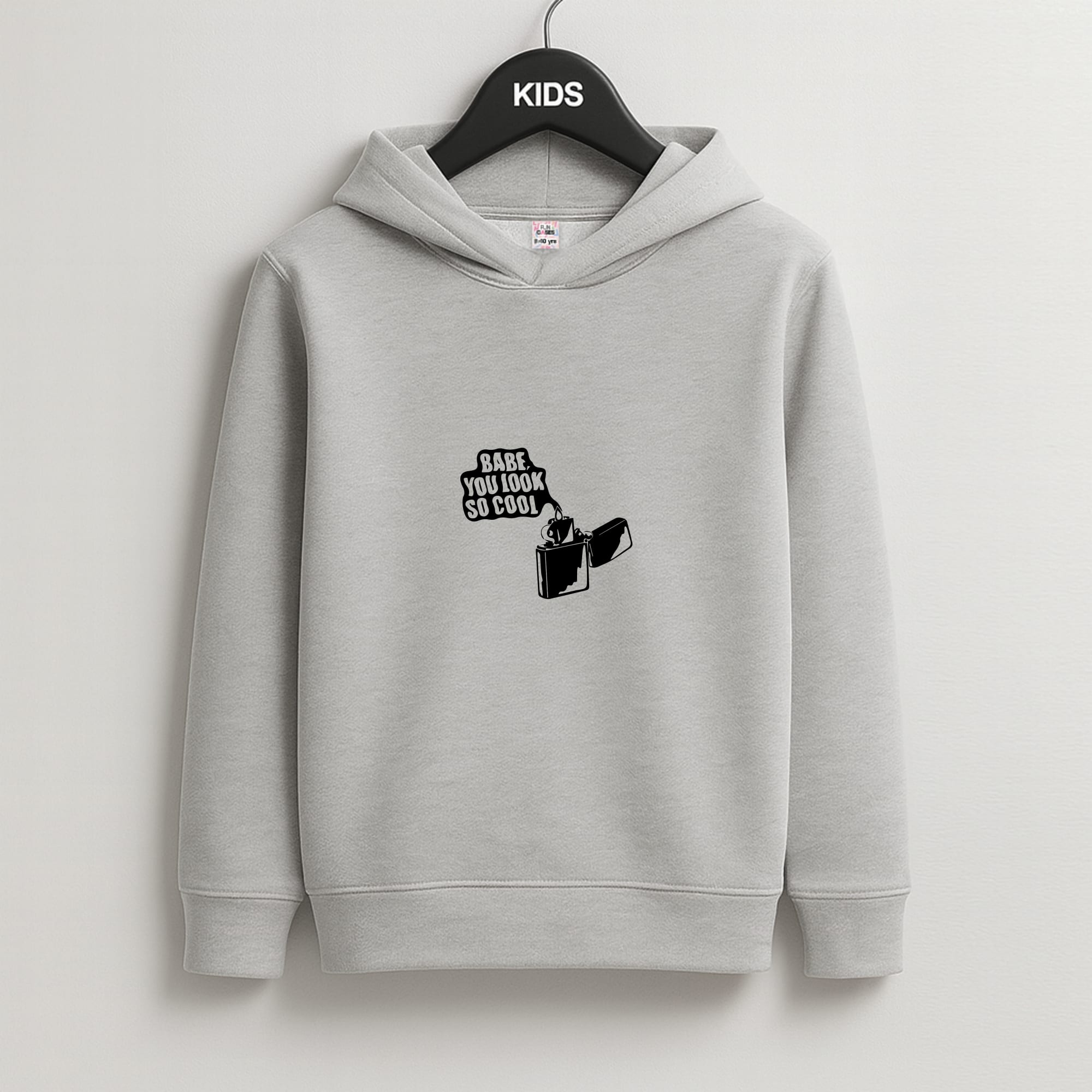 Babe, You Look So Cool - 1975 Kids Grey Hoodie