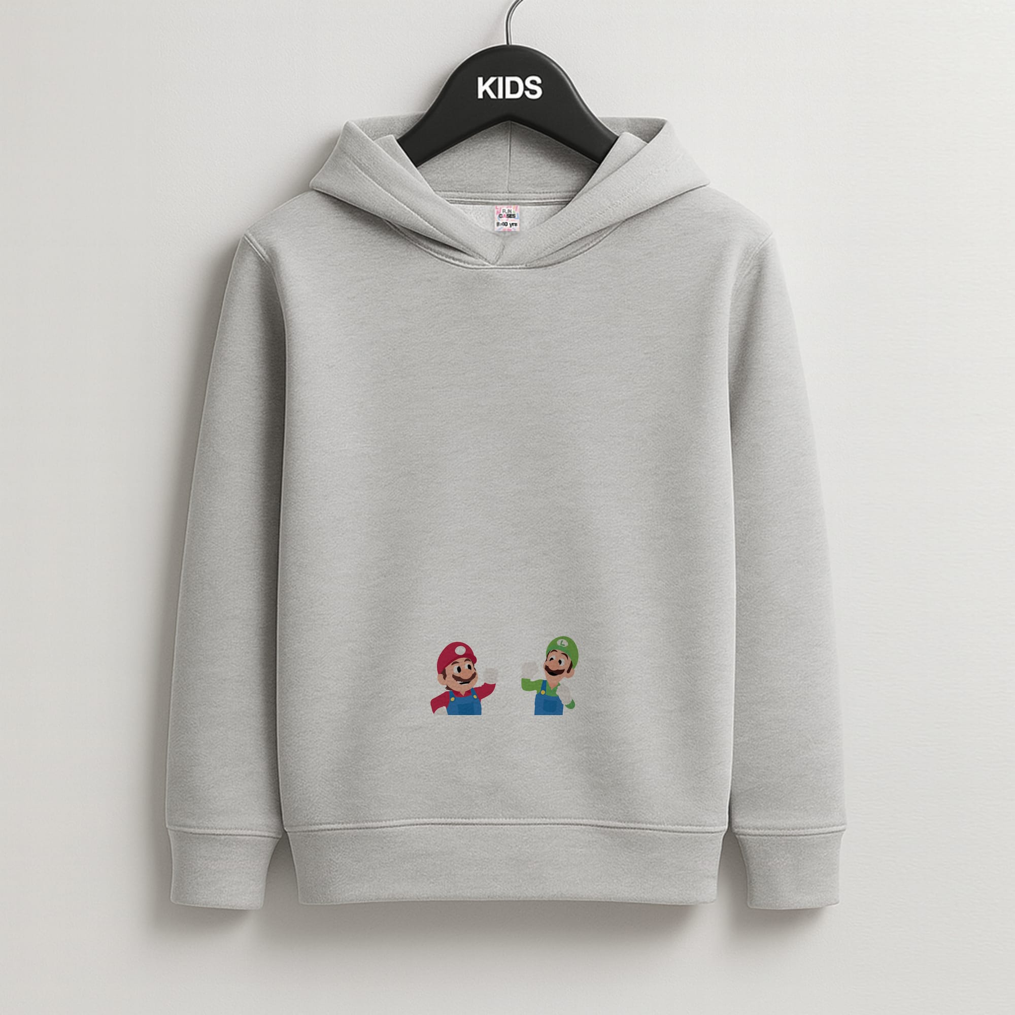 Mario And Luigi Kids Grey Hoodie