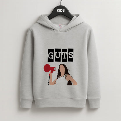 Olivia Red Megaphone Kids Grey Hoodie