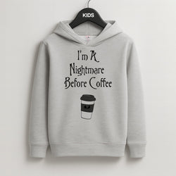 I'm A Nightmare Before Coffee Kids Grey Hoodie