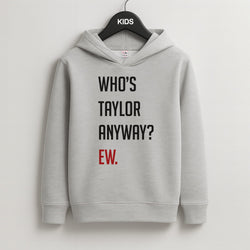 Who's Taylor Anyways? Kids Grey Hoodie