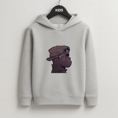 Purple 2d Kids Grey Hoodie