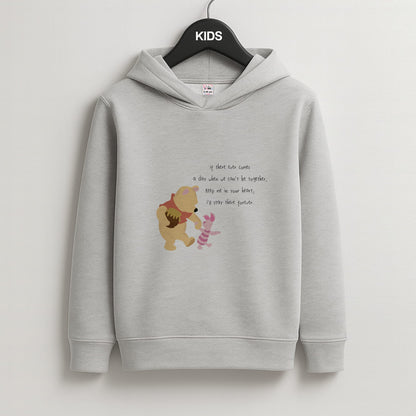 I'll Stay There Forever - Winnie Kids Grey Hoodie
