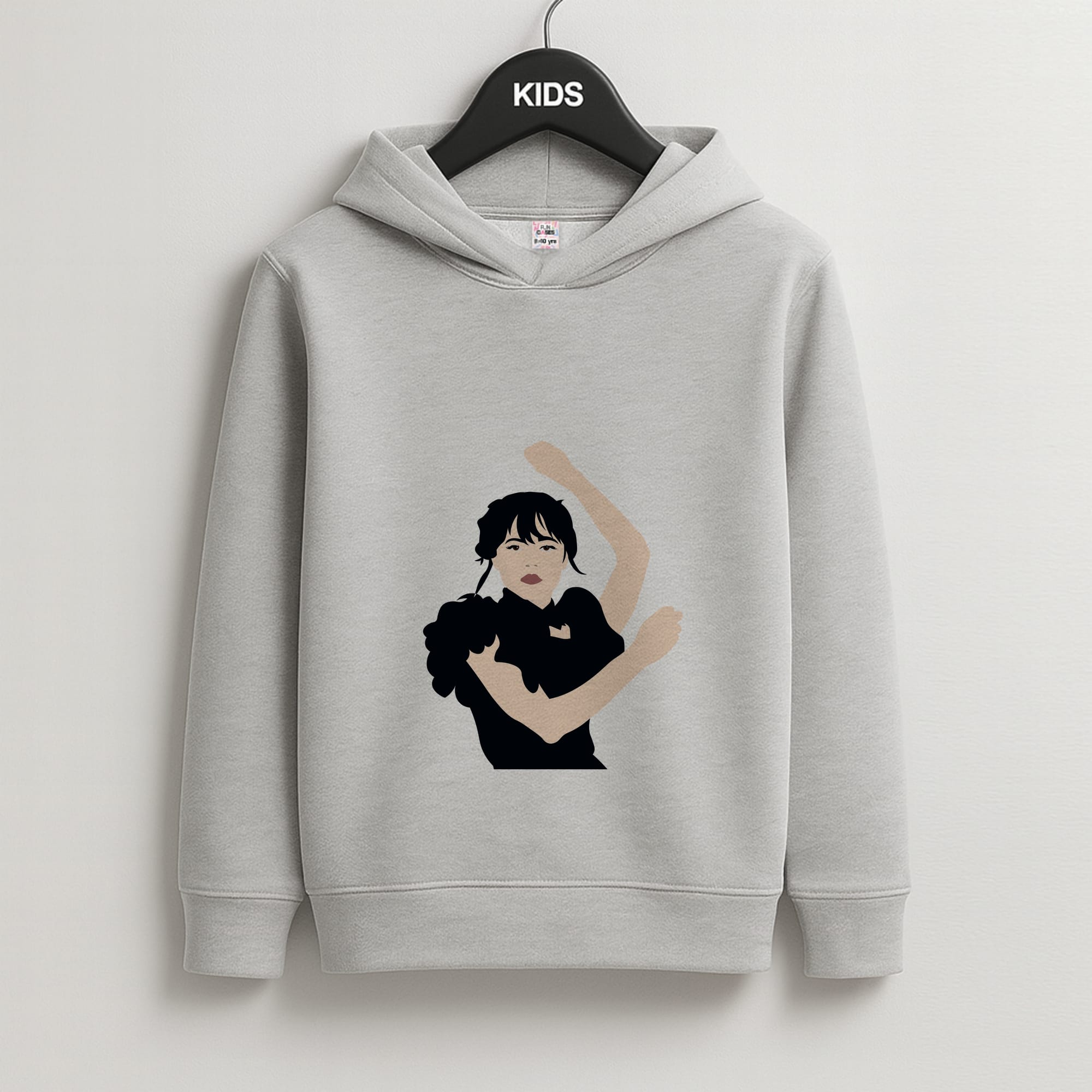 Dancing Wednesday Kids Grey Hoodie