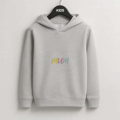 Clouds - Mothers Day Kids Grey Hoodie