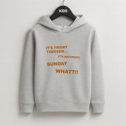 It's Friday Theeeen Kids Grey Hoodie