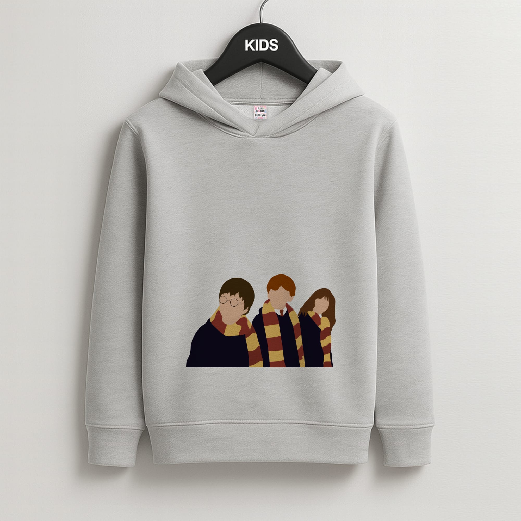 Wizard Cartoons Kids Grey Hoodie