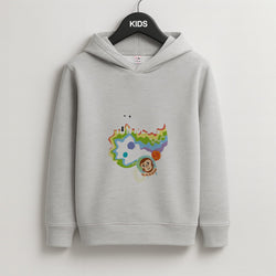 A Monkeys - Pink Kids Grey Hoodie