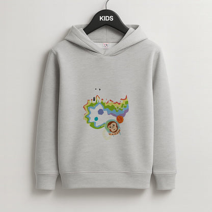 A Monkeys - Pink Kids Grey Hoodie