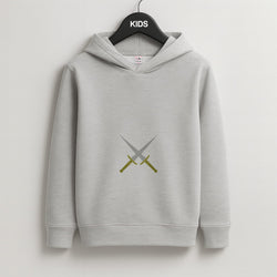 Double Daggers Kids Grey Hoodie