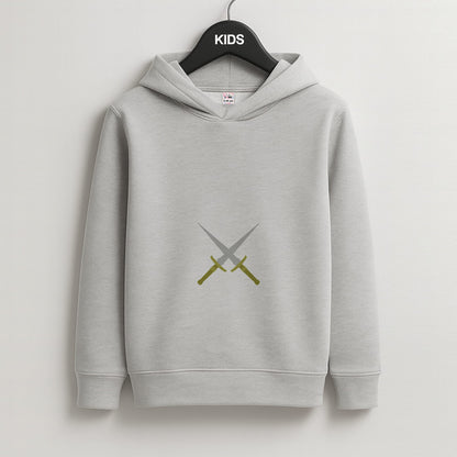 Double Daggers Kids Grey Hoodie