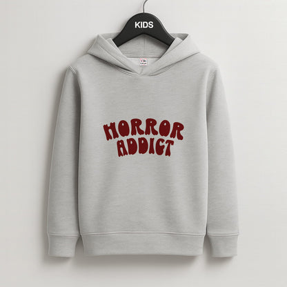 Horror Addict Kids Grey Hoodie
