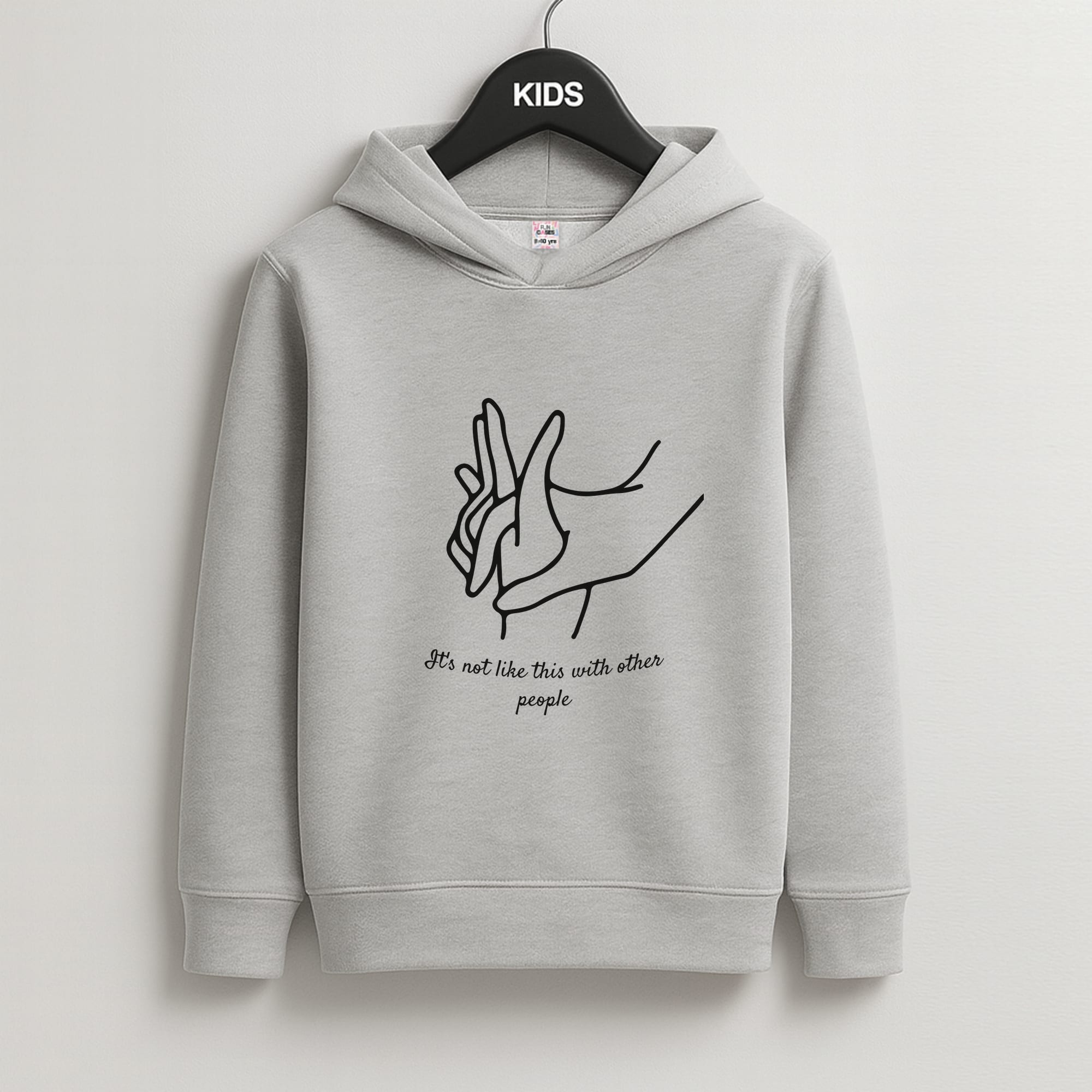 It's Not Like This With Other People Kids Grey Hoodie