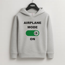 Airplane Mode On - Travel Kids Grey Hoodie