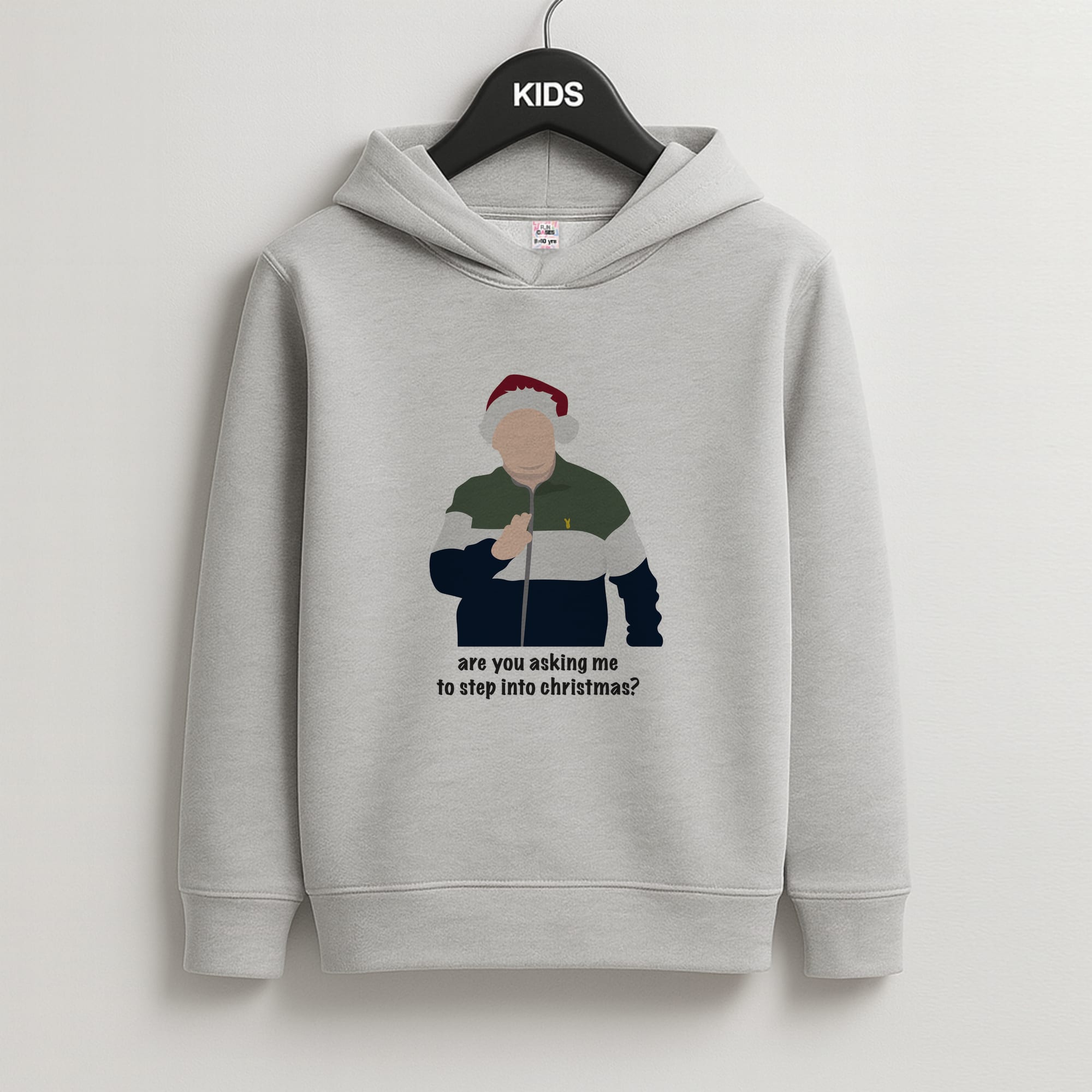 Are You Asking Me To Step Into Christmas - Gavin And Stacey Kids Grey Hoodie