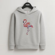 Watercolour Flamingo Painting Kids Hoodie 2