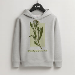 Beauty Is Immortal Press Flower Kids Grey Hoodie