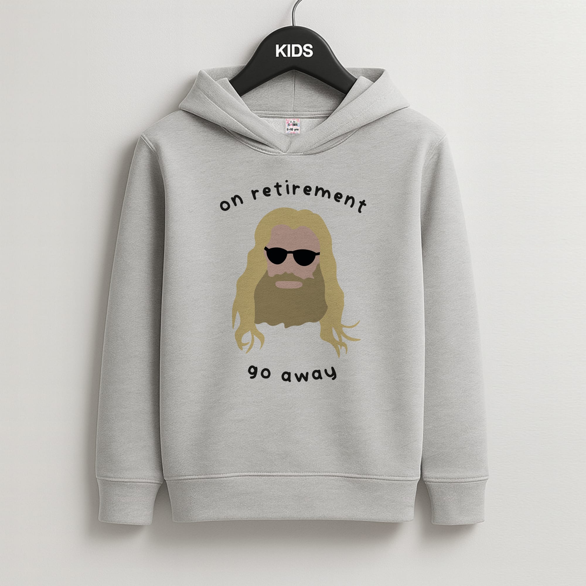 On Retirement Kids Grey Hoodie