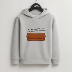 No One Told You Pattern Kids Grey Hoodie