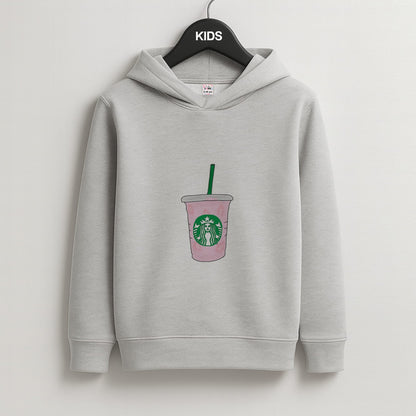 Coffee Pinkity Drinkity - James Charles Kids Grey Hoodie
