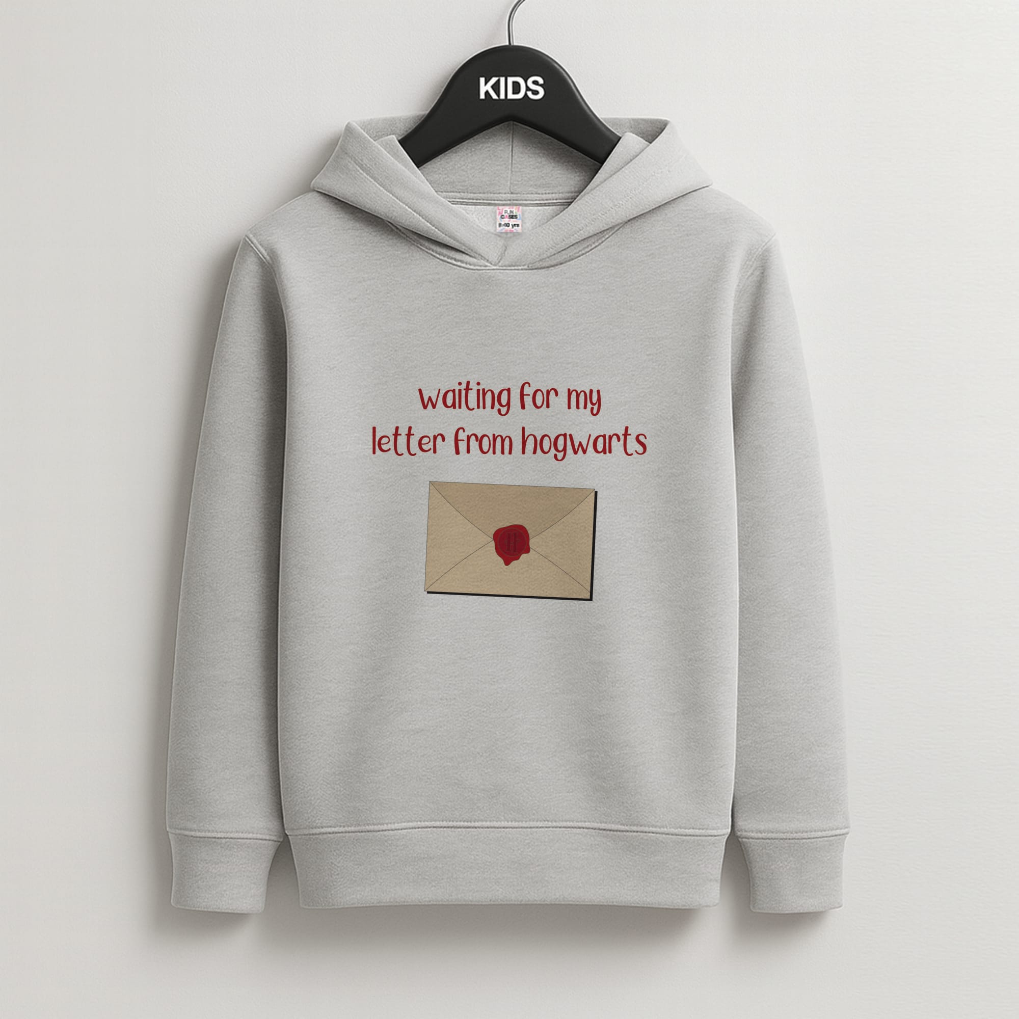 Waiting For My Letter Kids Grey Hoodie