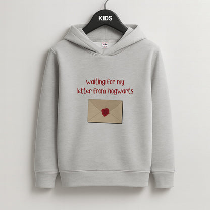 Waiting For My Letter Kids Grey Hoodie
