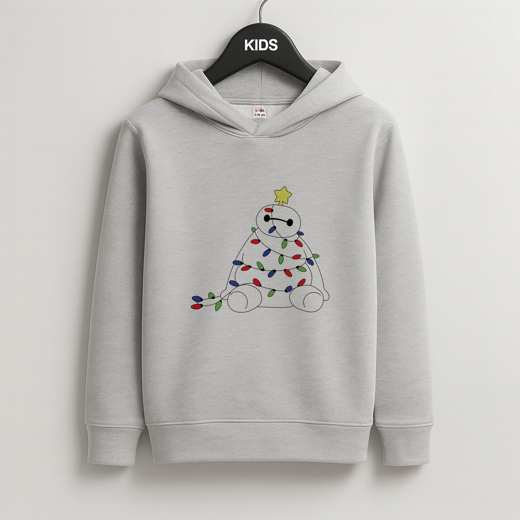 Baymax Christmas Kids Grey Hoodie