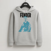 Fender Silhouette Blue Kids Hoodie 2