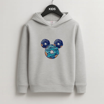 Fairytale Mouse Doughnuts Kids Grey Hoodie