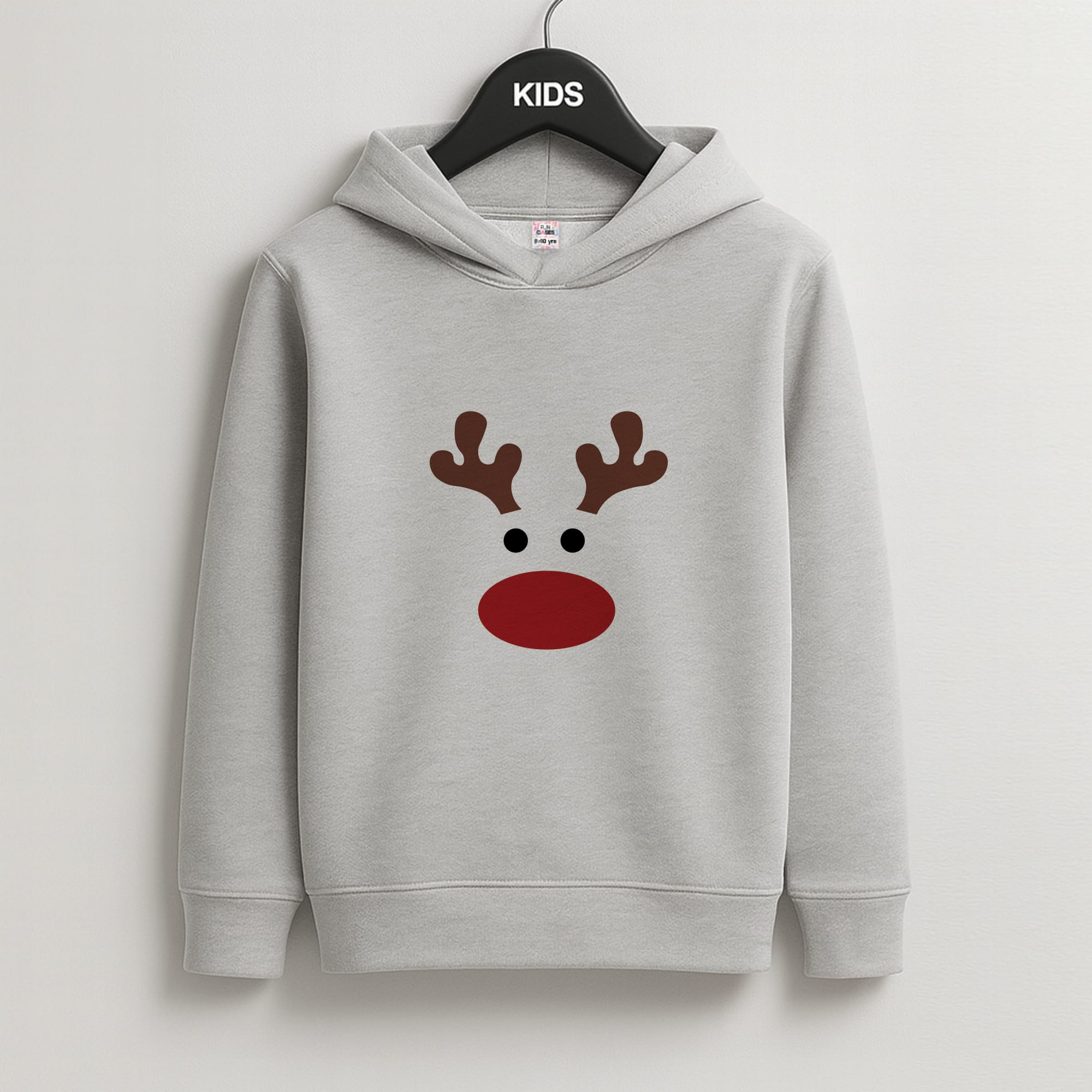 Rudolph Red Nose - Christmas Kids Grey Hoodie