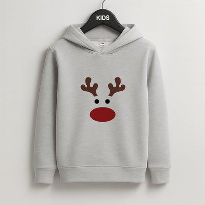 Rudolph Red Nose - Christmas Kids Grey Hoodie