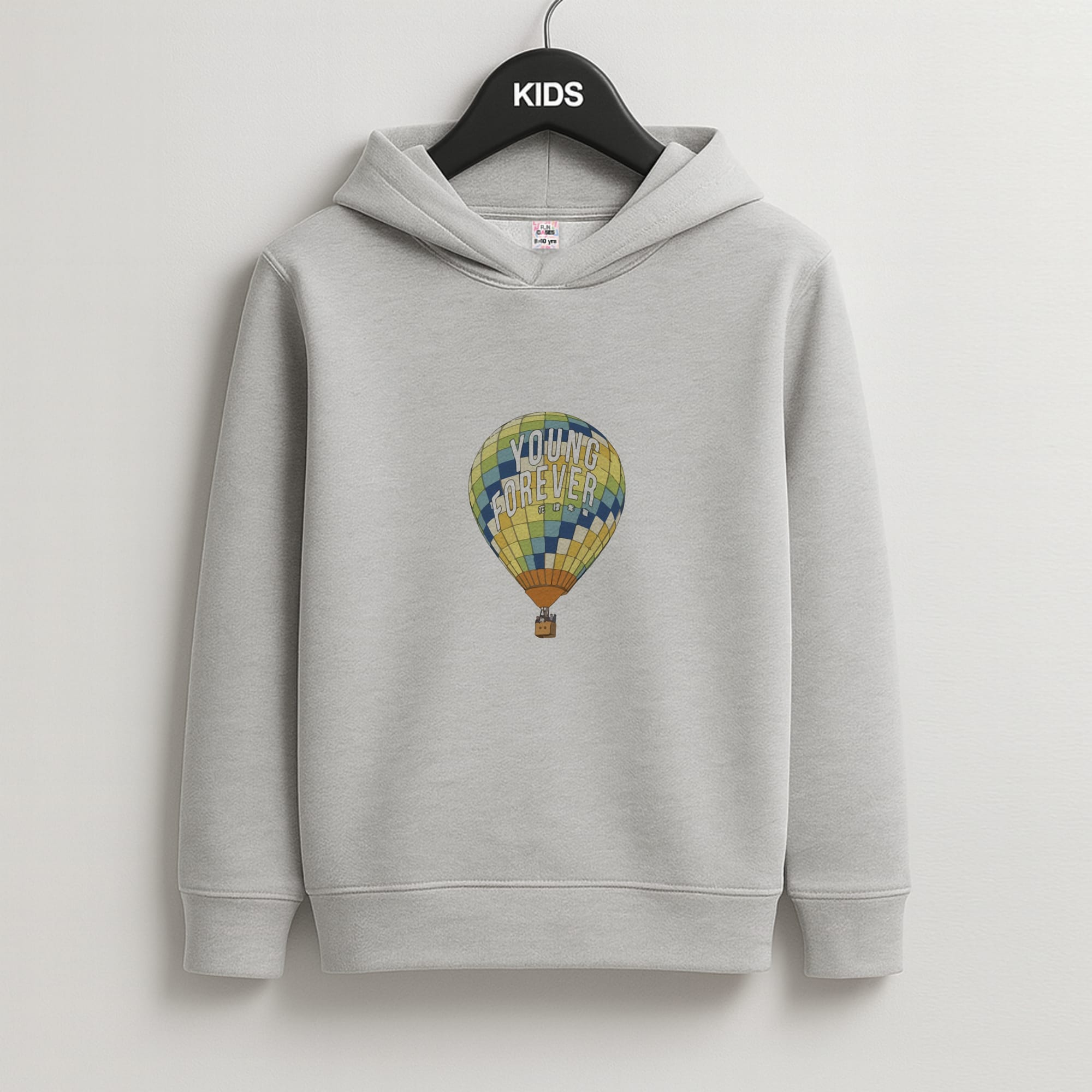 Young Forever - K Pop Kids Grey Hoodie