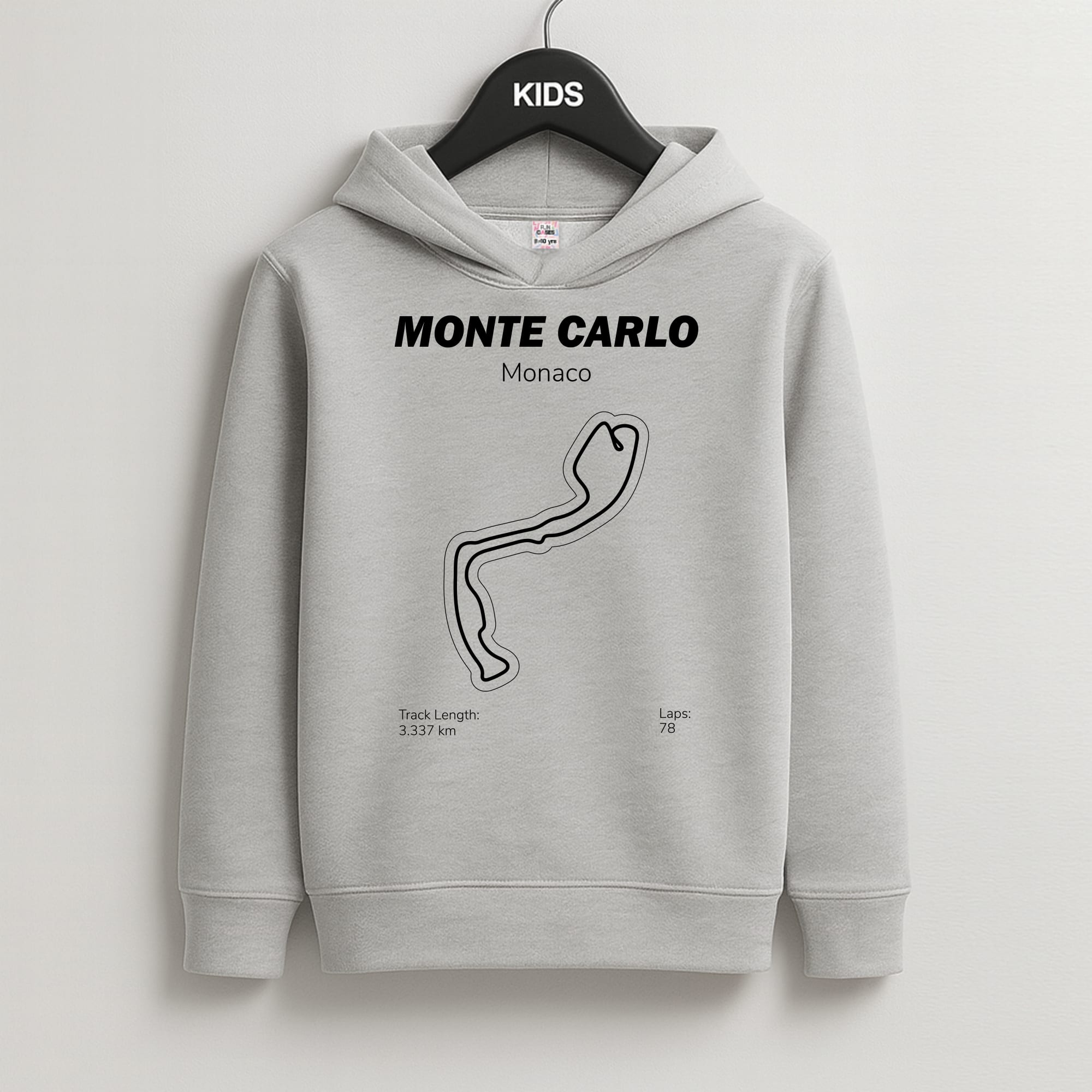 Monte Carlo Circuit Kids Grey Hoodie