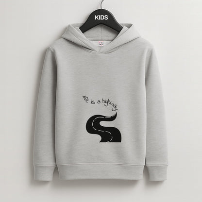 Life Is A Highway - Cars Kids Grey Hoodie