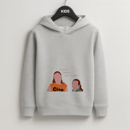 It Was Fookin' One Of Yas - British Pop Culture Kids Grey Hoodie