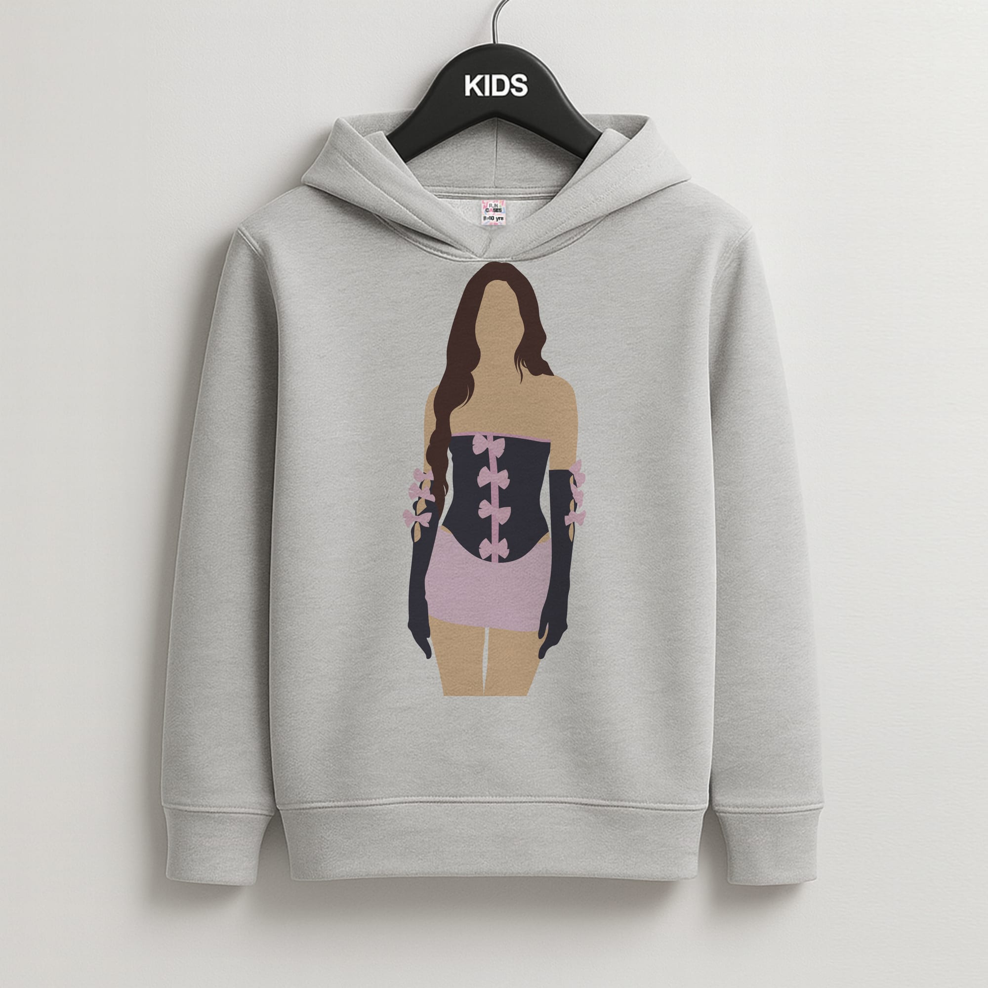 Pink Hearts - Olivia Kids Grey Hoodie