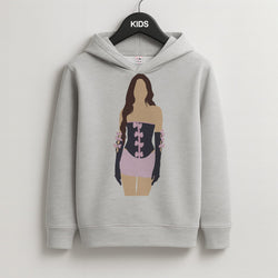 Pink Hearts - Olivia Kids Grey Hoodie
