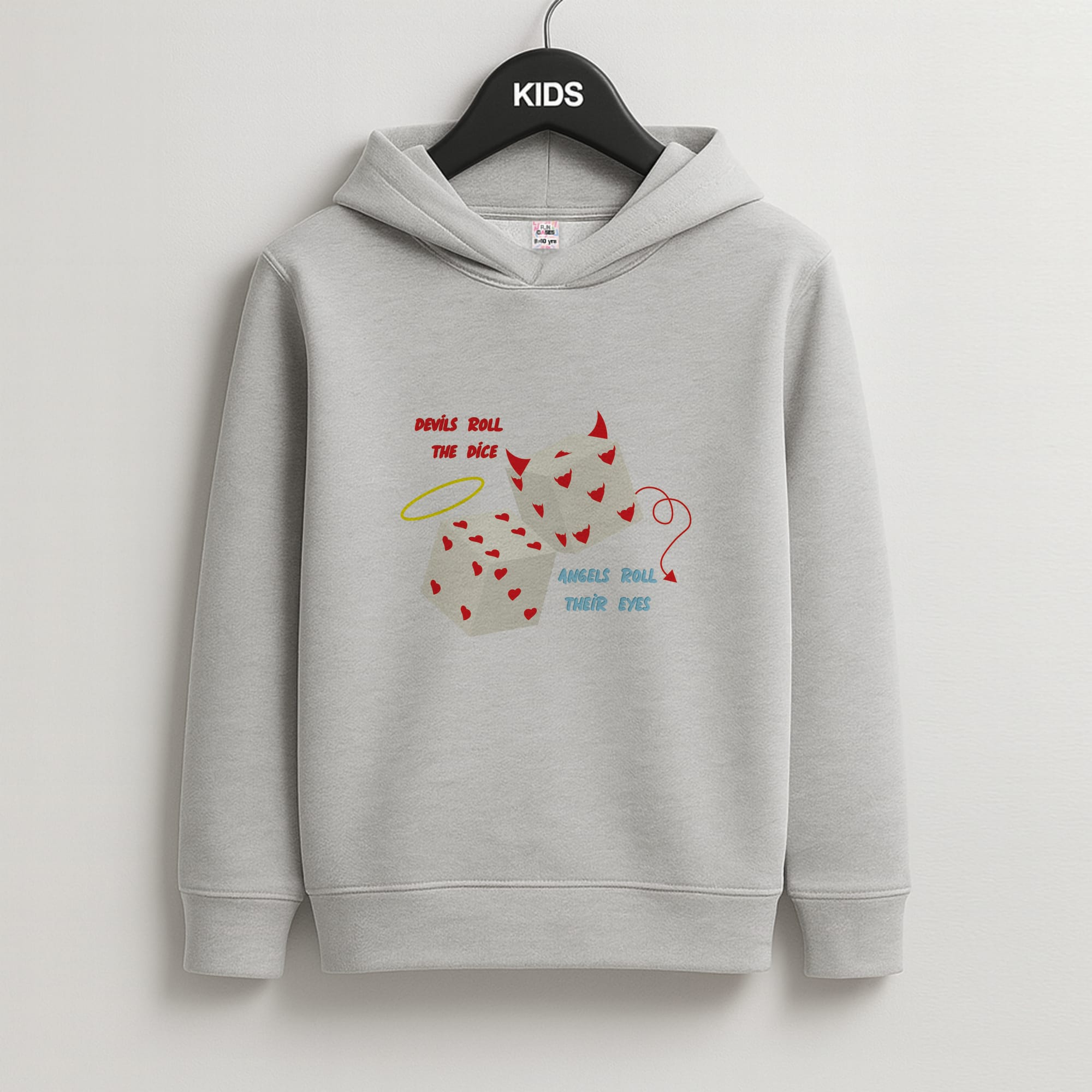 Devils Roll The Dice - Taylor Kids Grey Hoodie