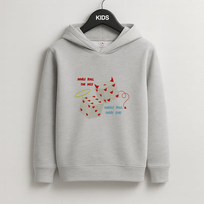 Devils Roll The Dice - Taylor Kids Grey Hoodie