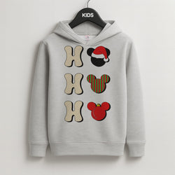 Ho Ho Ho Mickey Kids Grey Hoodie