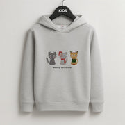 Meowy Christmas  Kids Hoodie 2