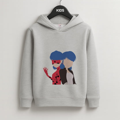 Marinette And Ladybug Kids Grey Hoodie