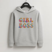 Girl Boss - Aesthetic Quote Kids Hoodie 2