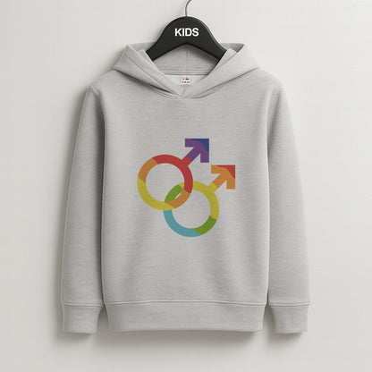 Gender Symbol Male - Pride Kids Grey Hoodie