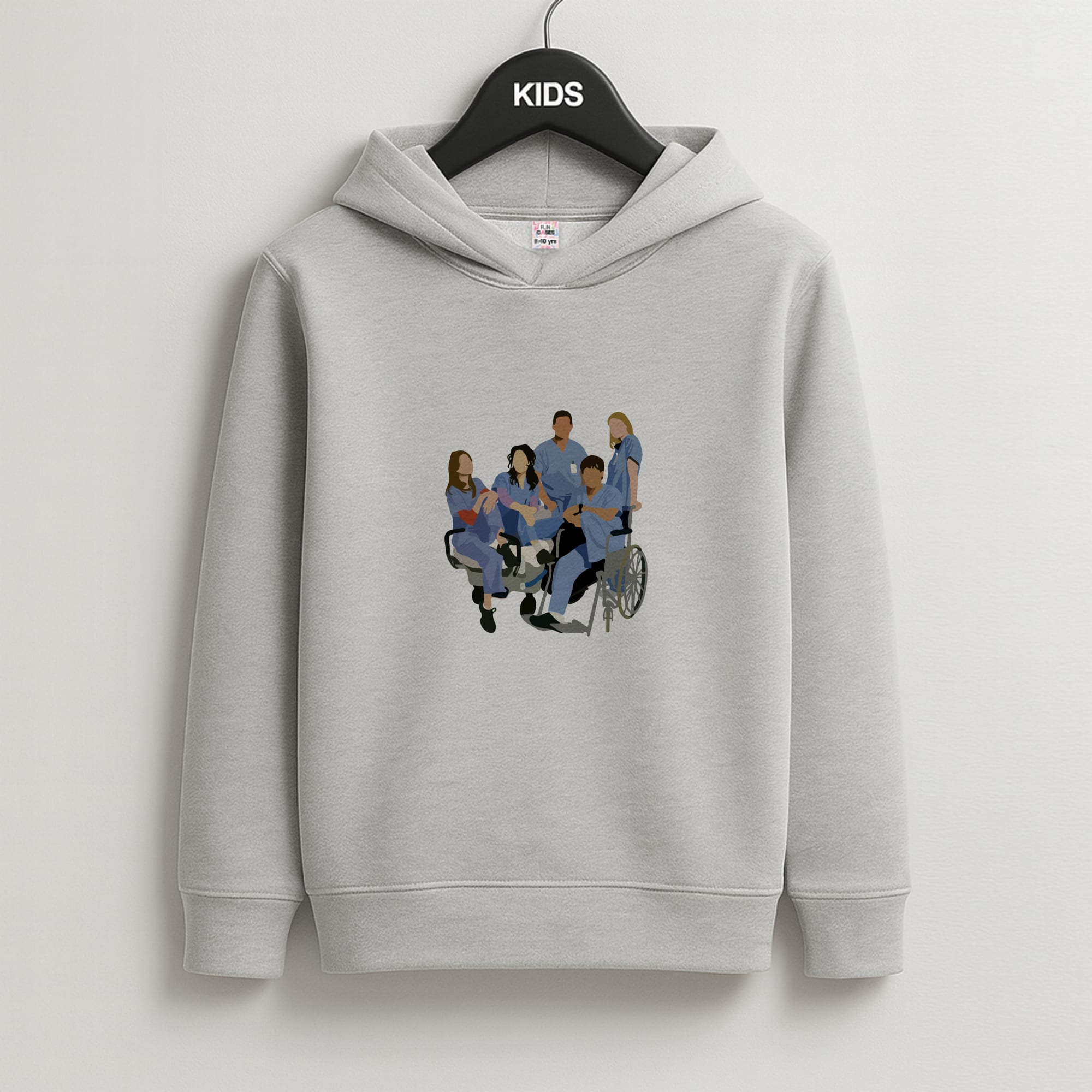 Greys Cast Kids Grey Hoodie