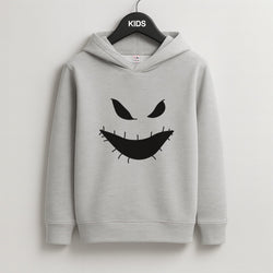 Green Face Kids Grey Hoodie