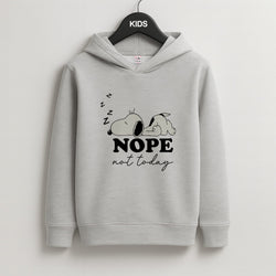 Nope, Not Today Kids Grey Hoodie