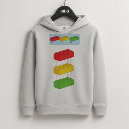 Bricks Instruction Set Kids Grey Hoodie