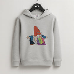 Garden Gnome Rainbow Kids Grey Hoodie