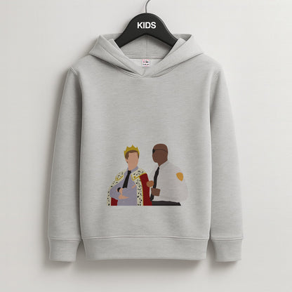 Jake and Holt B99 - Halloween Specials Kids Grey Hoodie